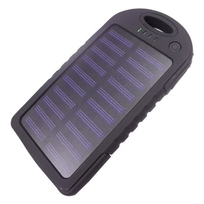 Water proof solar USB charger 4000MAh dual USB portable power bank with LED light