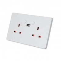 Smart  Wall Switch WiFi 13A Charger Twin Wall Sockets With Push Button/Single USB plug and play Alexa Google Control